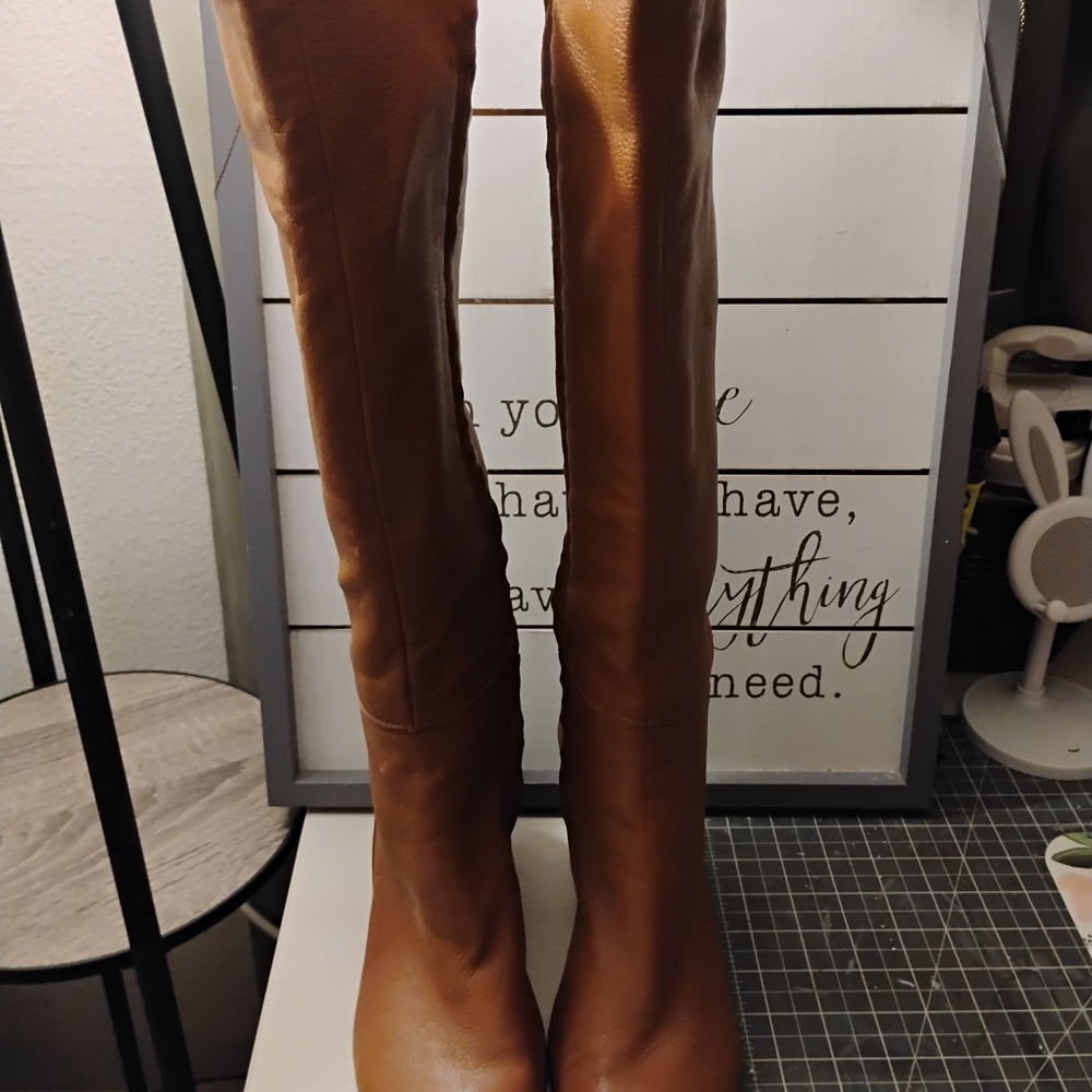 Kenneth Cole New York Brown Over the Knee Boots